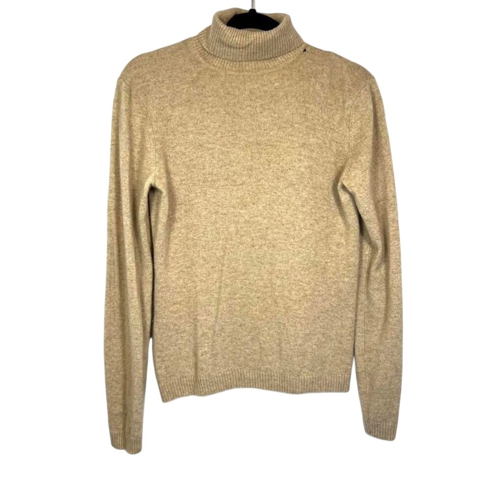 Vintage Marshall Field's 100% Cashmere‎ Turtleneck Sweater Camel Beige S